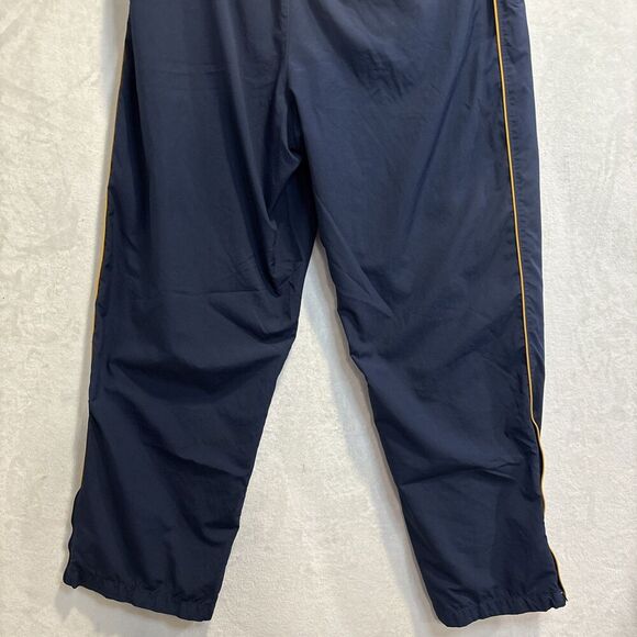 Nike Men's Windbreaker Track Pant Vintage Y2K Navy Yellow Ankle Zip Size XL - Picture 9 of 16